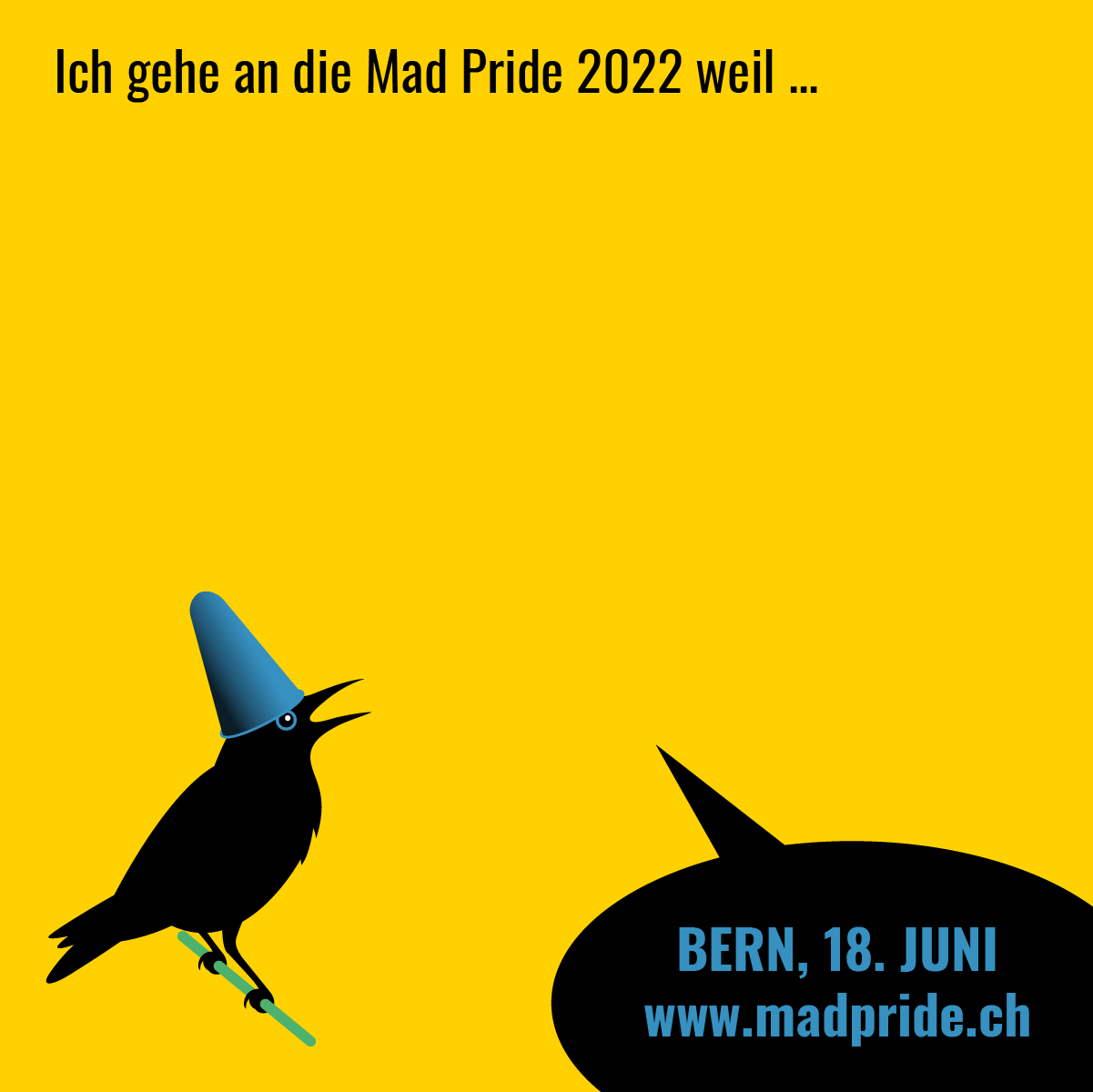 Blauer Vogelhut